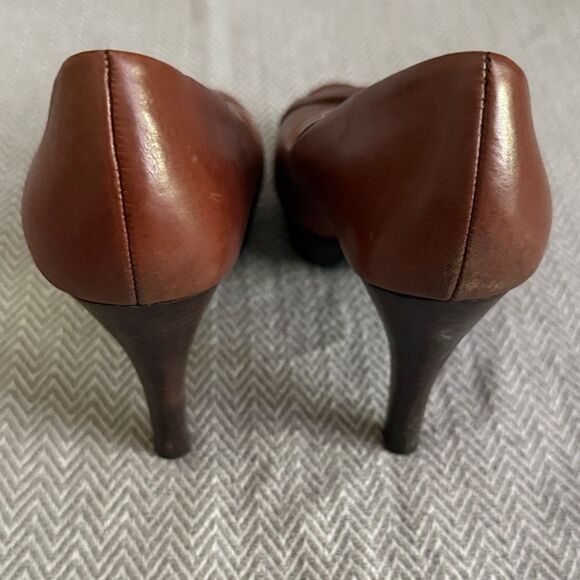 Steve Madden Women's Chestnut Peep Toe Heels Size 9M - Picture 3 of 5